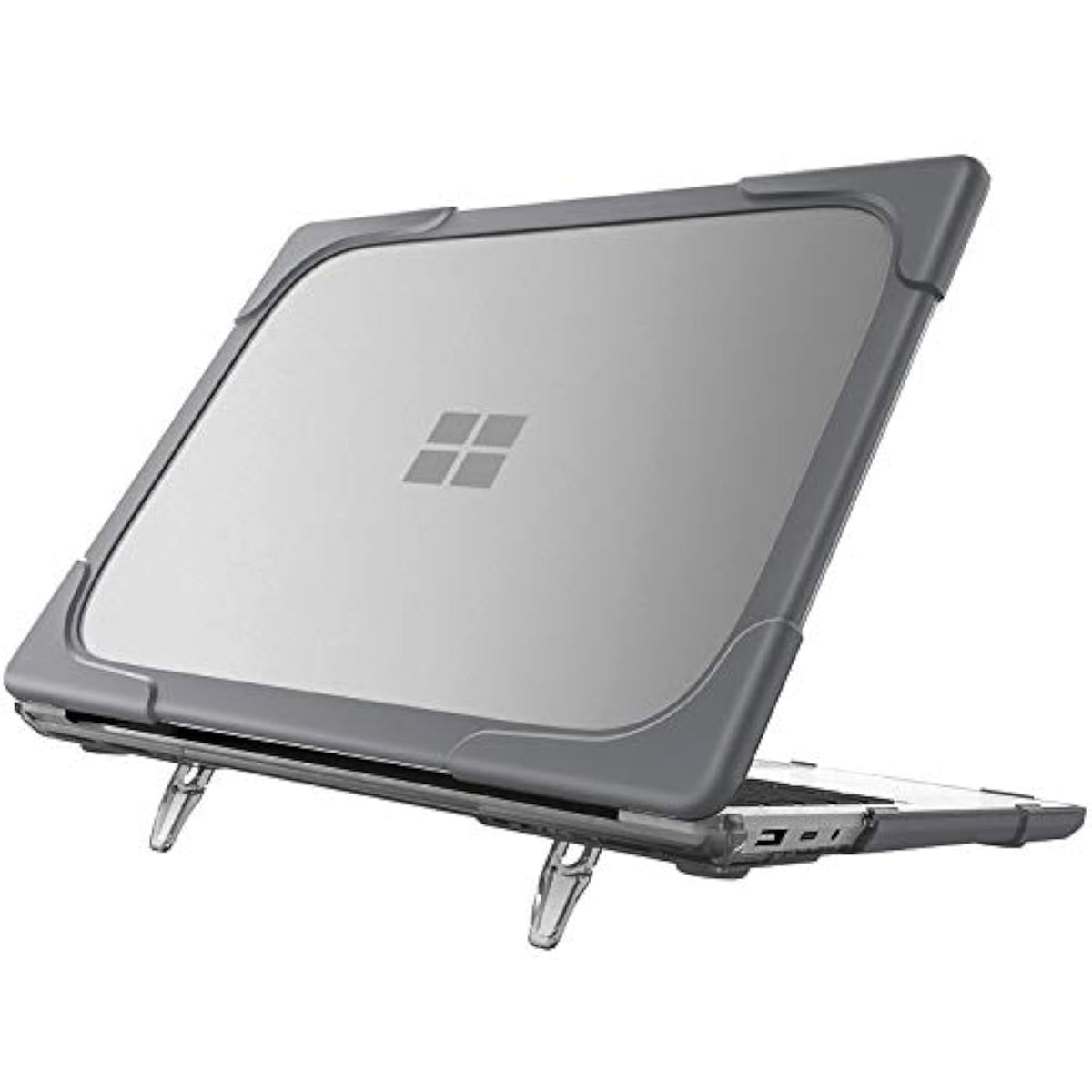 ProCase Protective Case for 15 Inch Surface Laptop 5/4/3, Heavy Duty Slim Hard Shell Cover with Foldable Kickstands for 15" Laptop 2022 2021 2019 Old Version -Grey