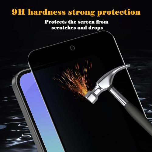 2 Pack Privacy Screen Protector for Samsung Galaxy A36, Tempered Glass Film full Coverage Anti Scratch, Anti-Spy, 9H Hardness, Bubble Free for