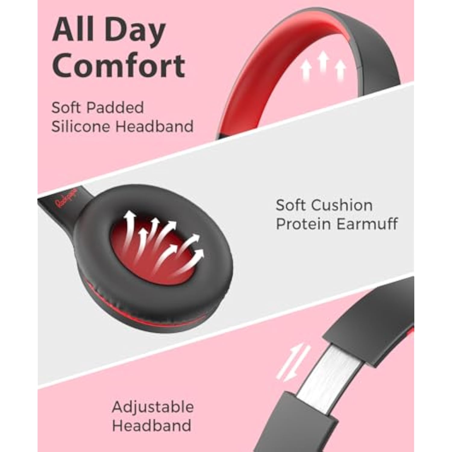 C24 On-Ear Wired Headphones With Microphone,Lightweight Foldable Corded Headph