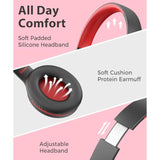 C24 On-Ear Wired Headphones With Microphone,Lightweight Foldable Corded Headph