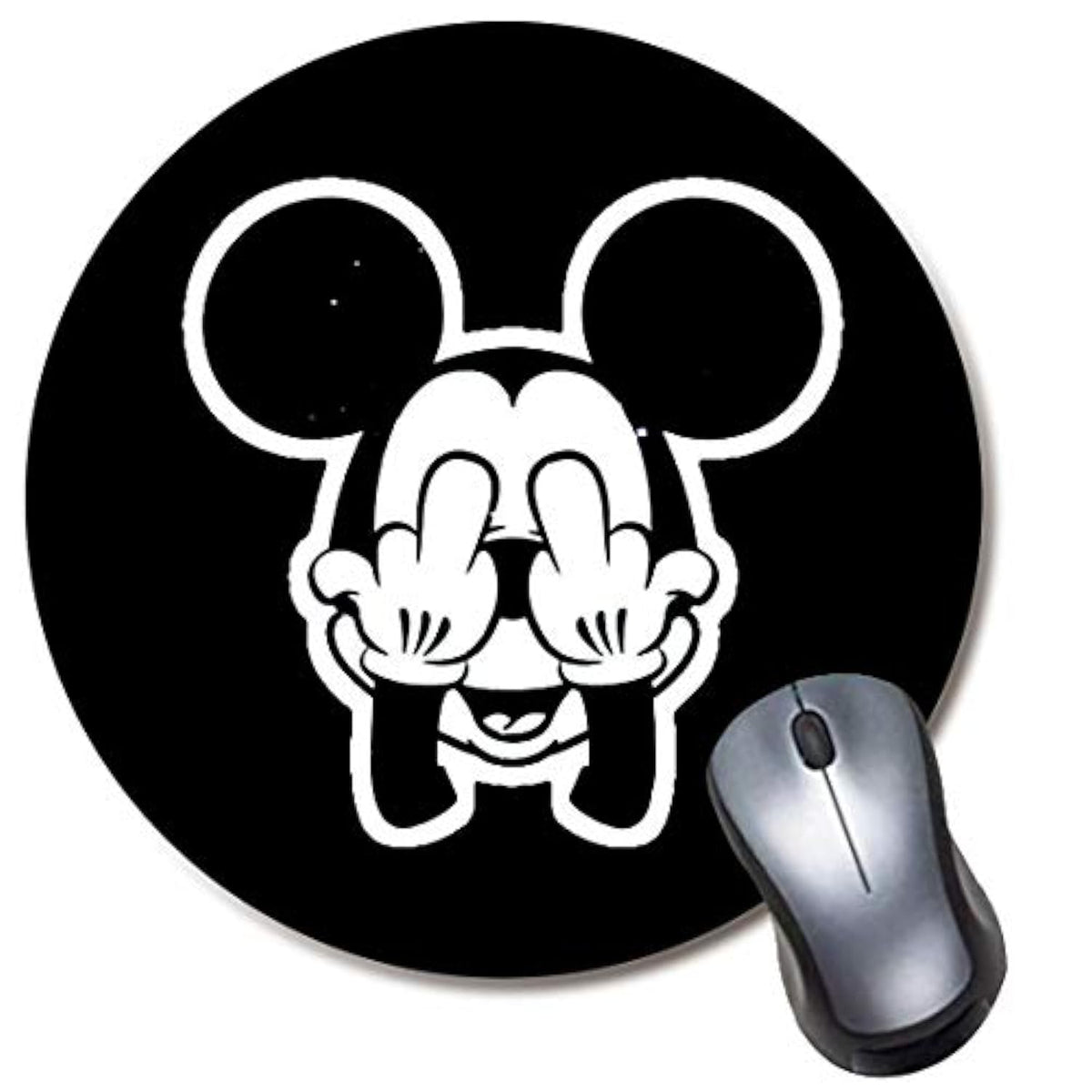 Cute Mouse Pad Black Mousepad Non-Slip Rubber Funny Mat For Gaming And Gift