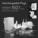 30W Usb C Charger Dual Port Fast Wall Charger With Foldable Plug And International Travel Adapter For Iphone 15 14 Ipad Samsung Galaxy Pixel Android Phone Tablet Home Office Travel