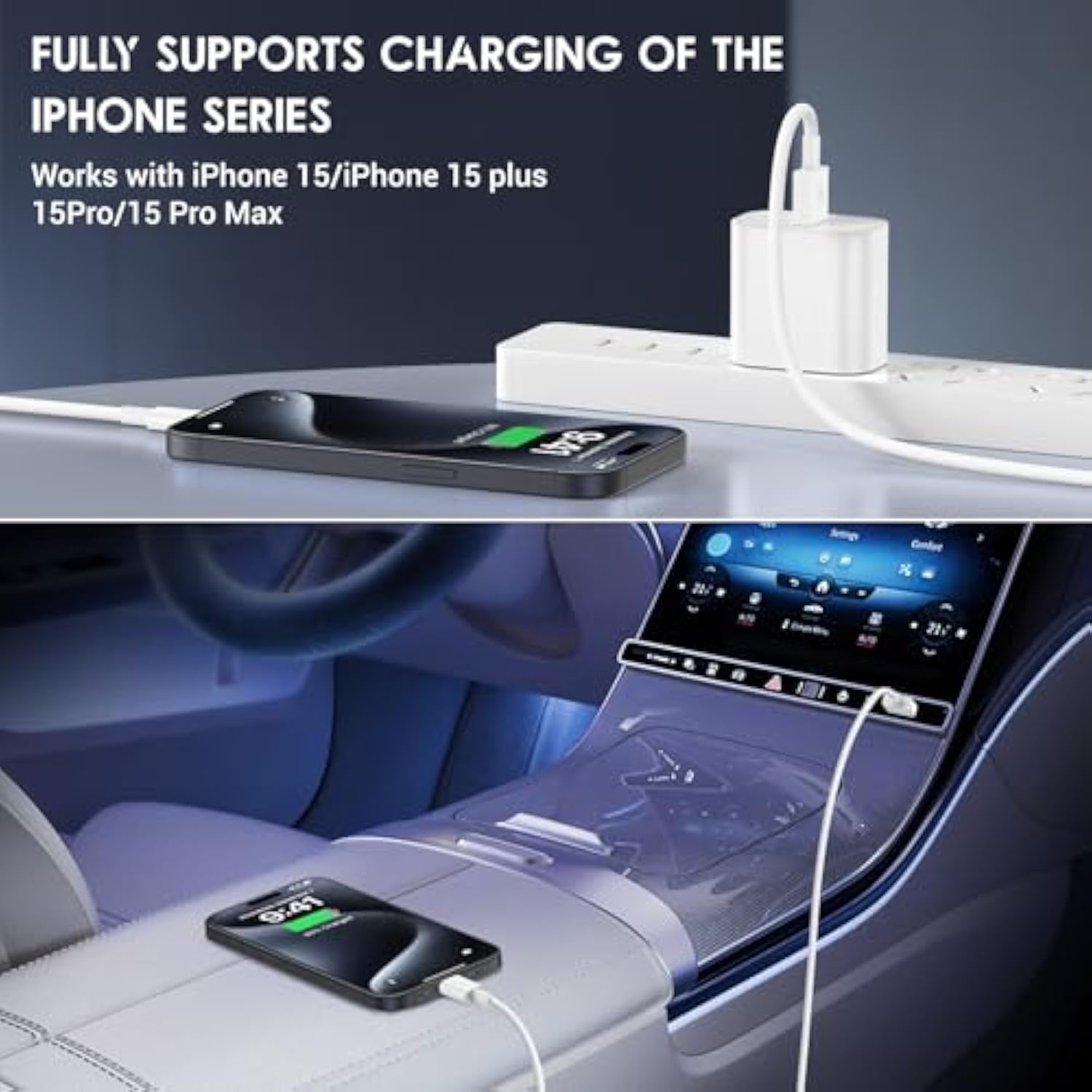 4 Pack Apple Usb C Fast Charging Cable 3Ft For Iphone 16 15/16 15 Pro/16 15 Pro Max/16 15 Plus,Usb A To Usb C Car Carplay Cord Compatible Samsung Galaxy S25 S24, Ipad Pro 12.9/11,Air 5Th/4Th Gen