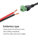 1Ft Rca Male Plug To Av Screw Terminal Cable, Free-Soldering,Phono Rca Cable A