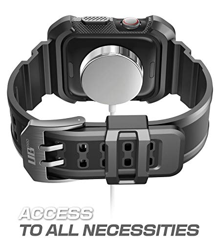 for Apple Watch 3 38mm Case with Band (Unicorn Beetle Pro), [Anti-Scratch] [Bumper Protector] Rugged Men Cover Sport Protective Case with Strap Bands