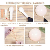 Double Stuffed Blush Balloons Different Sizes 18In 12In 5In Nude Balloon Garland Kit Pastel Cream Peach Latex Balloon Arch For Birthday Wedding Baby Bridal Shower Gender Reveal Bachelorette Supply