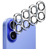 4-Pack Camera Lens Protector For Iphone 16 6.1”/ Iphone 16 Plus 6.7” Screen Protector Tempered Glass[Case Friendly][New Rersion],Scratch-Resistant,Clear+Black Circle