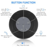 Waterproof Bluetooth Shower Speaker Portable Wireless Water-Resistant Speaker Suction Cup,Built-In Mic Gifts For Kids Speakerphone For Iphone Phone Tablet Bathroom Kitchen - Black