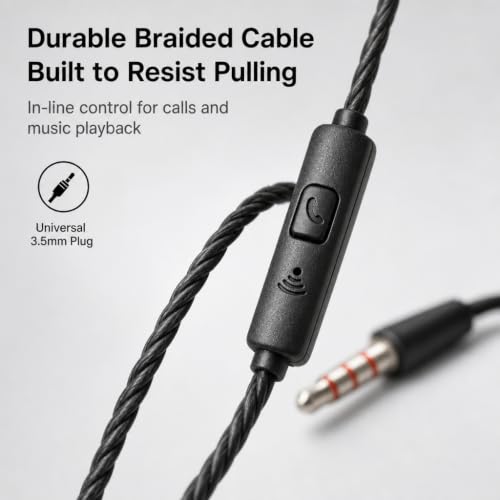 Wired Earbuds Headphones 6 Pack With Microphone,Heavy Bass Earphones, Bulk Earbuds With Noise Isolating, Compatible With Iphone,Ipad And Android Devices, Mp3, Fits All 3.5Mm Devices