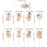 36Pcs Fairy Cupcake Toppers Wing Angel Flower Fairy Birthday Cupcake Picks Ballet Dancer Cake Decorations For Baby Shower Birthday Wedding Fairy Party Decorations Supplies