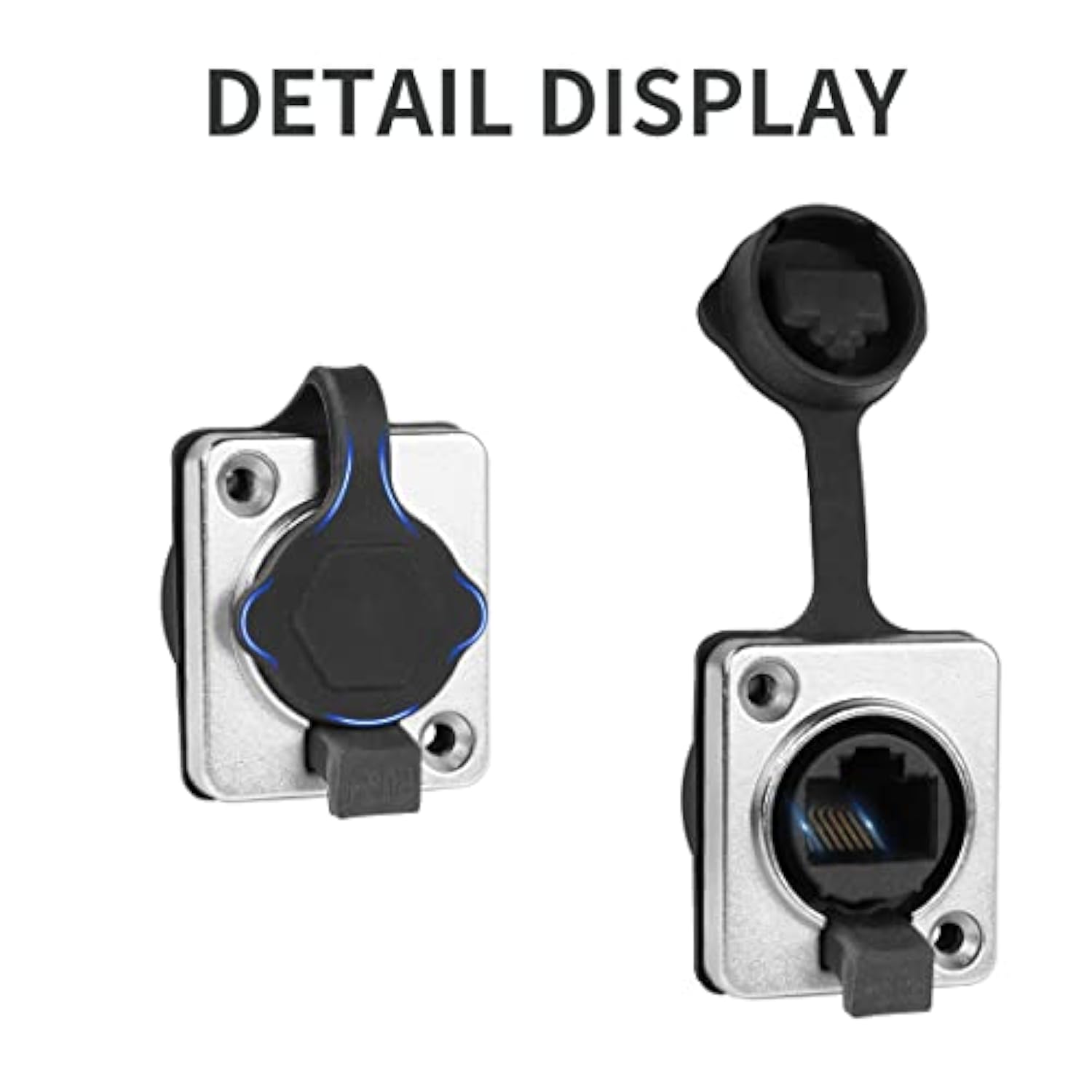 Rj45 Panel Mount Connector 90 Degrees Rj45 Interface Waterproof Sockets Connec