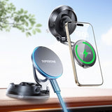 For Magsafe Car Mount Charger, 15W Magnetic Wireless Car Charger, [Windshield+Dash] Magnetic Car Phone Holder Charger For Iphone 16 Pro Max Plus 15 14 13 12, Samsung With Magsafe