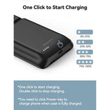 Battery Case For Google Pixel 7 Pro, 10000Mah Ultra Powerful Rechargeable Charging Case, Protective Extended Backup Charger For Google Pixel 7 Pro 5G - 6.7 Inch