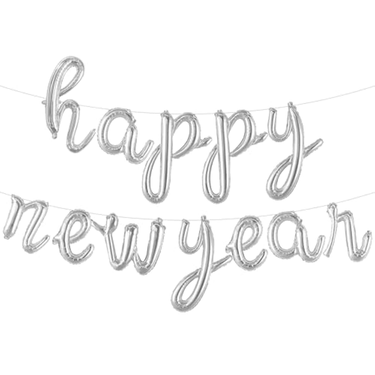 Silver Happy New Year 2026 Balloons 16 Inch Party Supplies