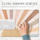 Boho Sun Large Mouse Pad 31.5X15.7Inch, Sunshine Rainbow Large Extended Computer Desk Mat Mousepad For Keyboard And Mouse, Boho Desk Accessories