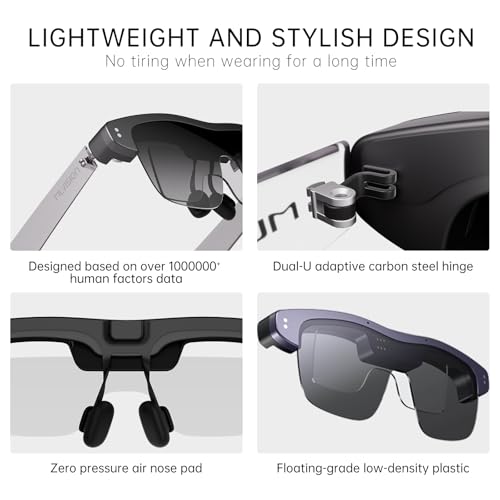 Ultra-Light AR Smart Glasses World's First Clip-On Micro-LED AR Display, Immersive Private Screen, AI Productivity, Real-Time Translation & Navigation