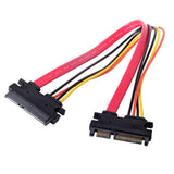 cablecc SATA III 3.0 7+15 22 Pin SATA Male to Female Data Power Extension Cabl