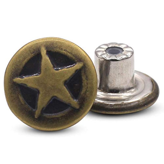 12 Pcs Bronze Jeans Button No Sew Replacement Buttons For Jeans And Ja