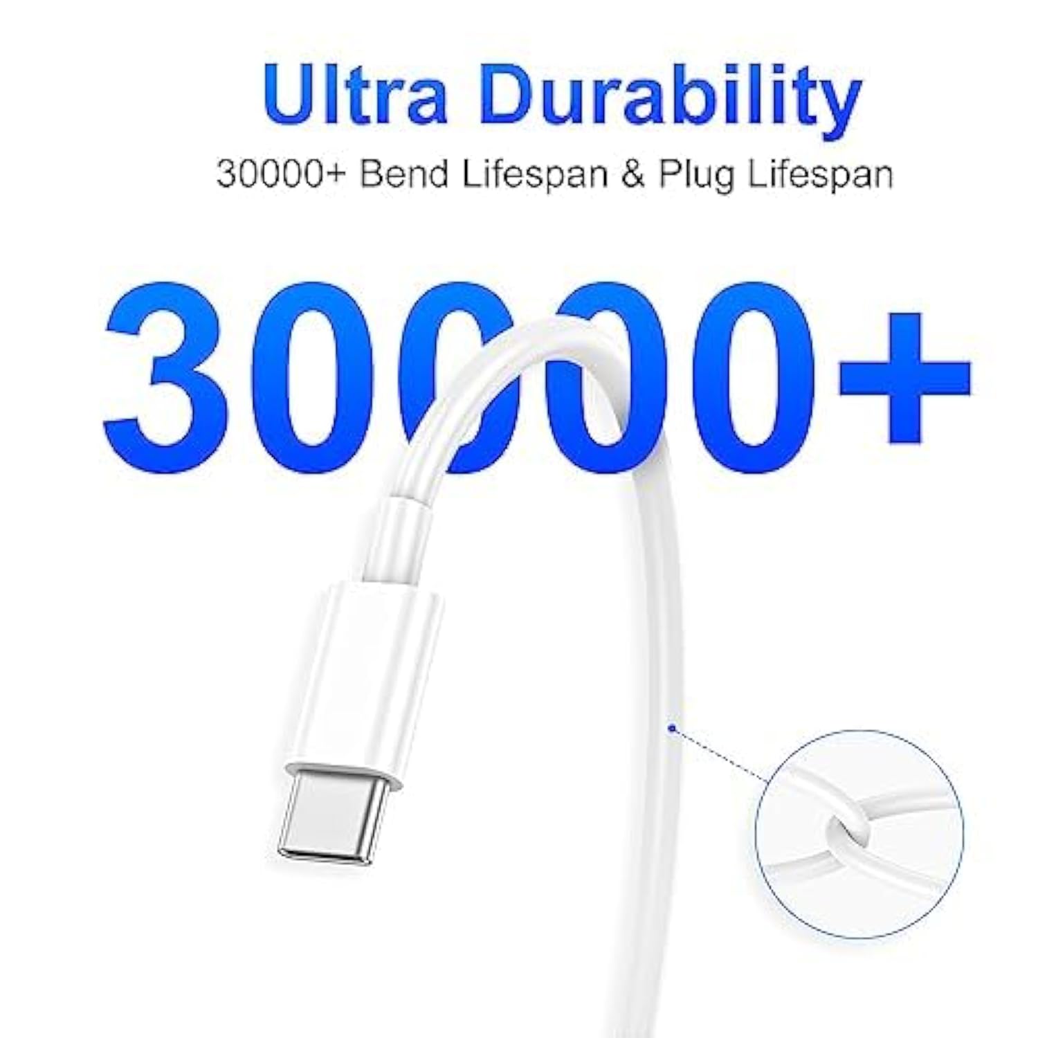 Usb C To Usb C Cable?4 Pack 10Ft [Apple Mfi Certified] 60W,Type-C Fast Charging Cable Compatible For Iphone 16/16 Pro/16 Plus/16 Pro Max/15/15 Pro/15 Plus/15 Pro Max (White)