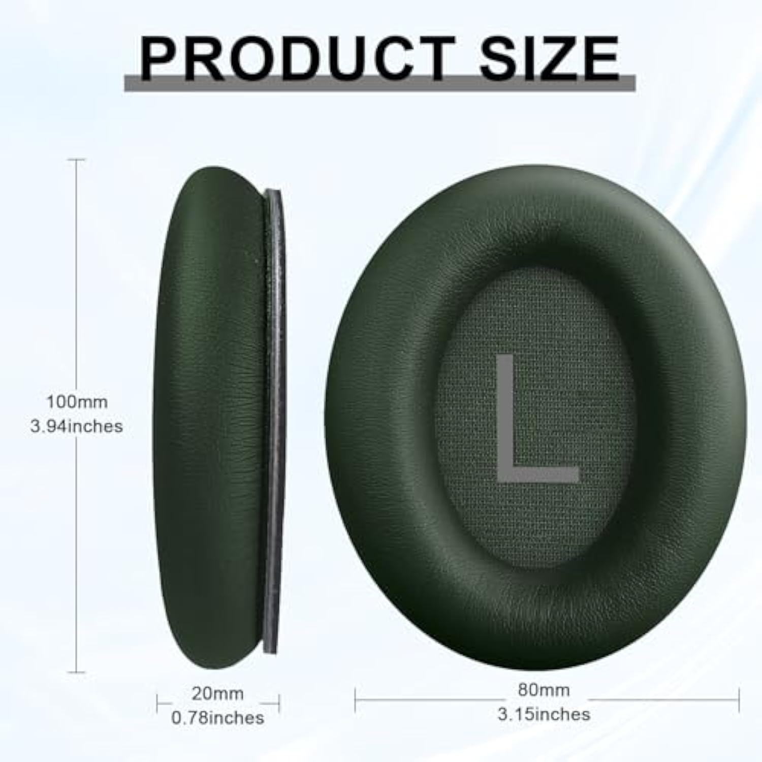 Replacement Ear Pads For Bose Quietcomfort 45 (Qc45)/Quietcomfort Se (Qc Se)/Quiet Comfort Headphones, Ear Cushions, Headset Earpads, Ear Cups Cover With Soft Protein Leather (Cypress Green)