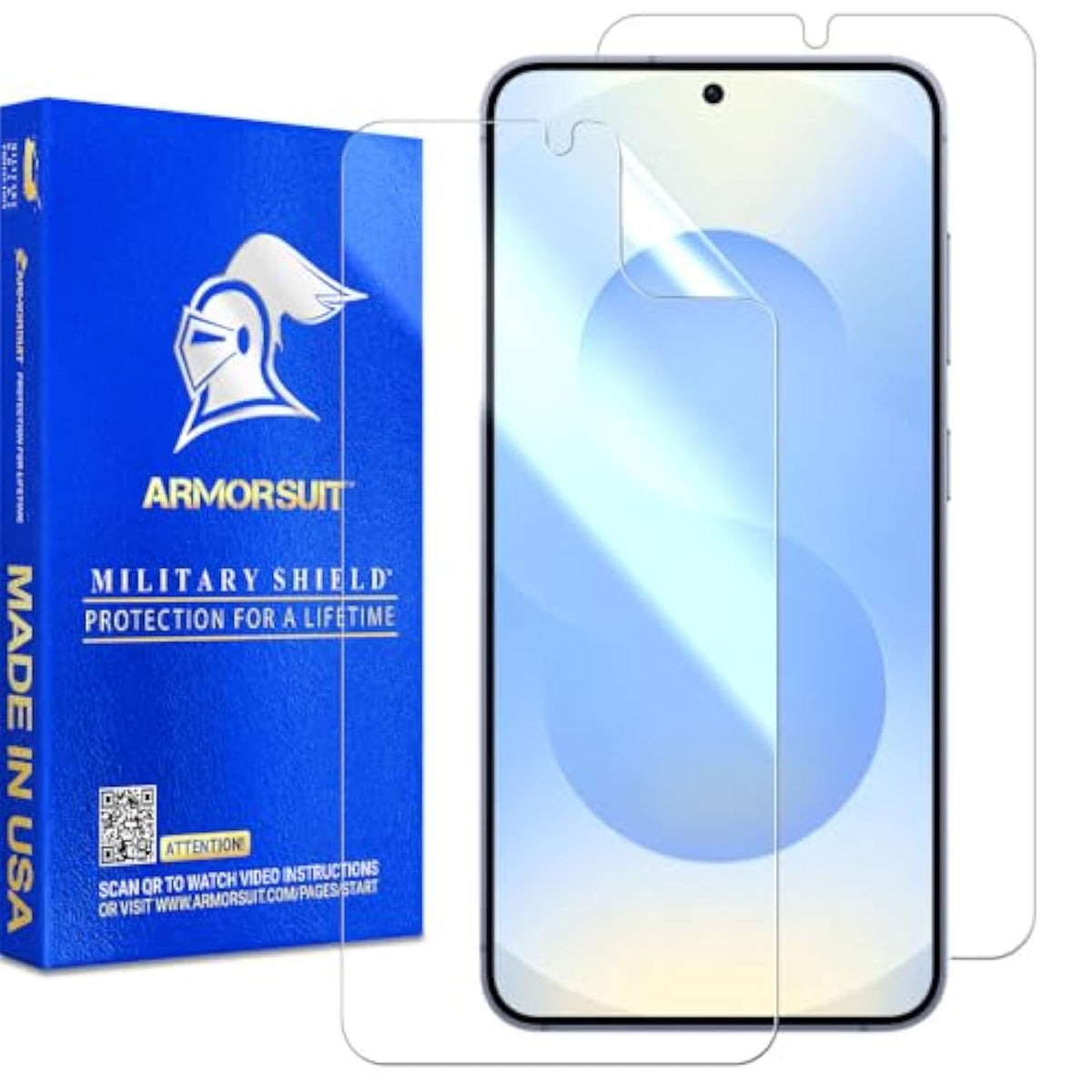 ArmorSuit 2 Pack for Samsung Galaxy S25 Plus (6.7") Screen Protector Case Friendly MilitaryShield HD Clear Film - Made in USA