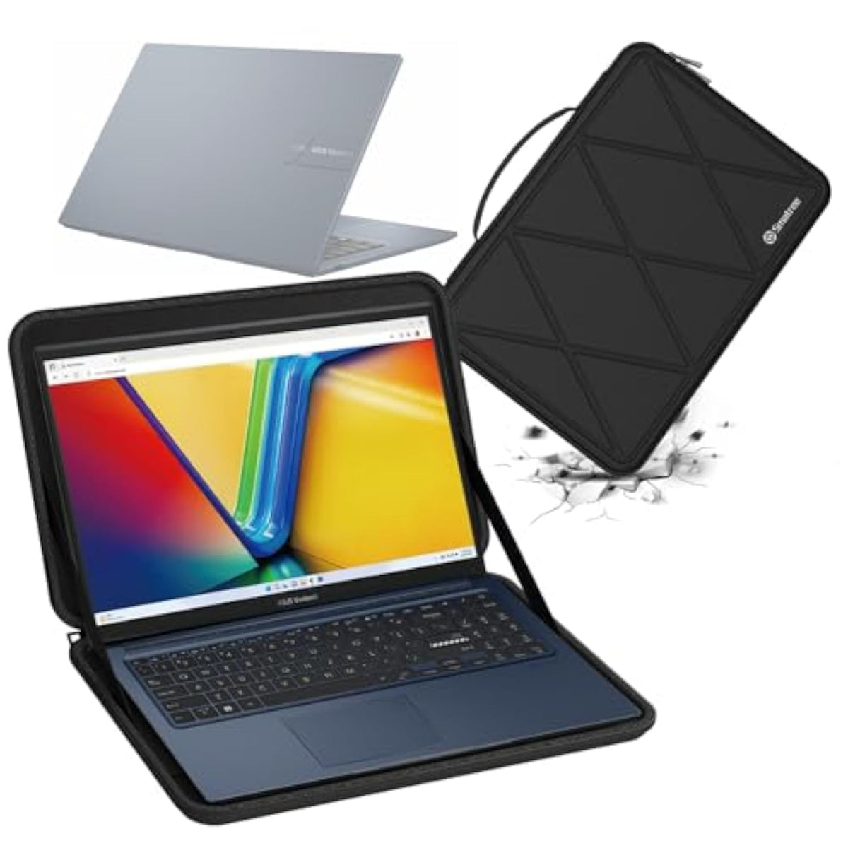 Smatree Hard EVA Protective Sleeve Case Compatible for 15.6 inch ASUS E510, for 15.6 inch ASUS Vivobook Pro 15 OLED K6502 Laptop, Anti-Shock and Waterproof Bag (X8275)