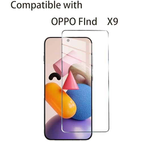 3 Pack Tempered Glass Screen Protectors Compatible with OPPO FIndia X9, Anti Scratch, Bubble Free, 9H Hardness