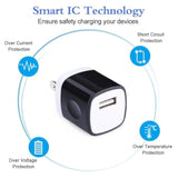 Wall Charger Block, Usb Plug 5Pack 1A/5V Single Port Wall Charger Box Charging Cube Brick For Iphone 15 Pro Max 14 13 Pro 12 11 Xs X 8 Plus,Ipad,Samsung Galaxy,Lg,Htc,Moto,Android Phone Charger
