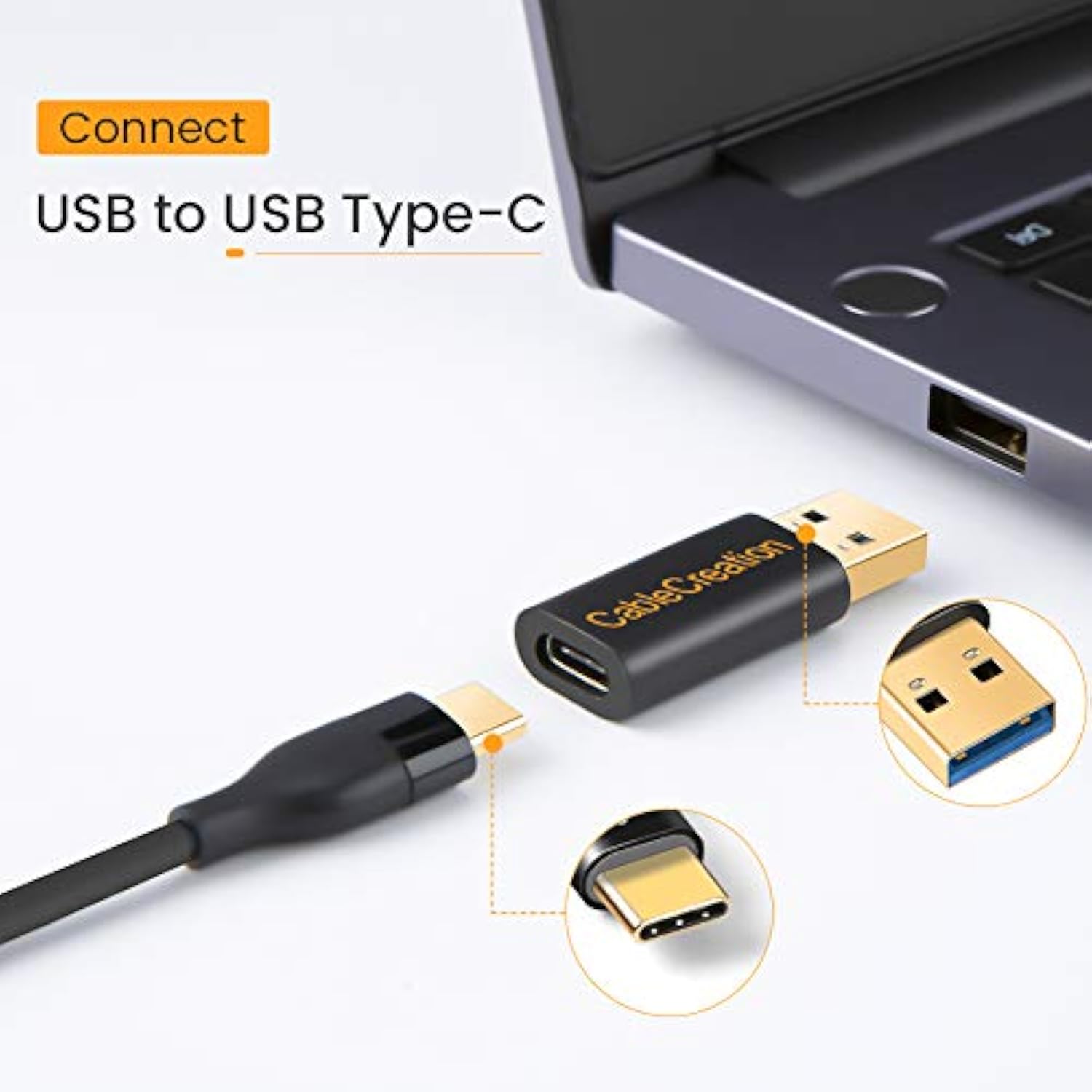 CableCreation USB C to A Adapter - 5Gbps USB 3.1 for Laptops, Logitech StreamCam, VR Link, Charging