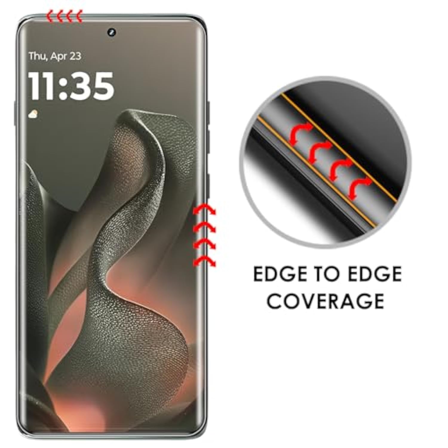 Screen Protector For Motorola Edge 2025, Tempered Glass Uv Set [3 Pack], Edge To Edge All Round Protection, 9H Hardness Scratch Resistant, Sensitive Touch