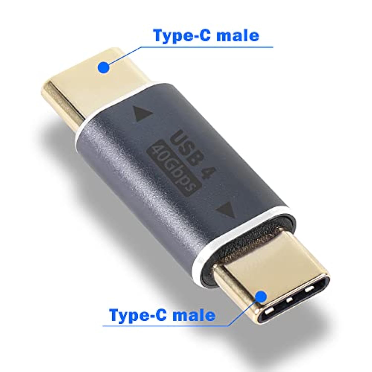 Usb C Male To Usb C Male Adapter Coupler Usb4.0 Type C Male Extender Connector