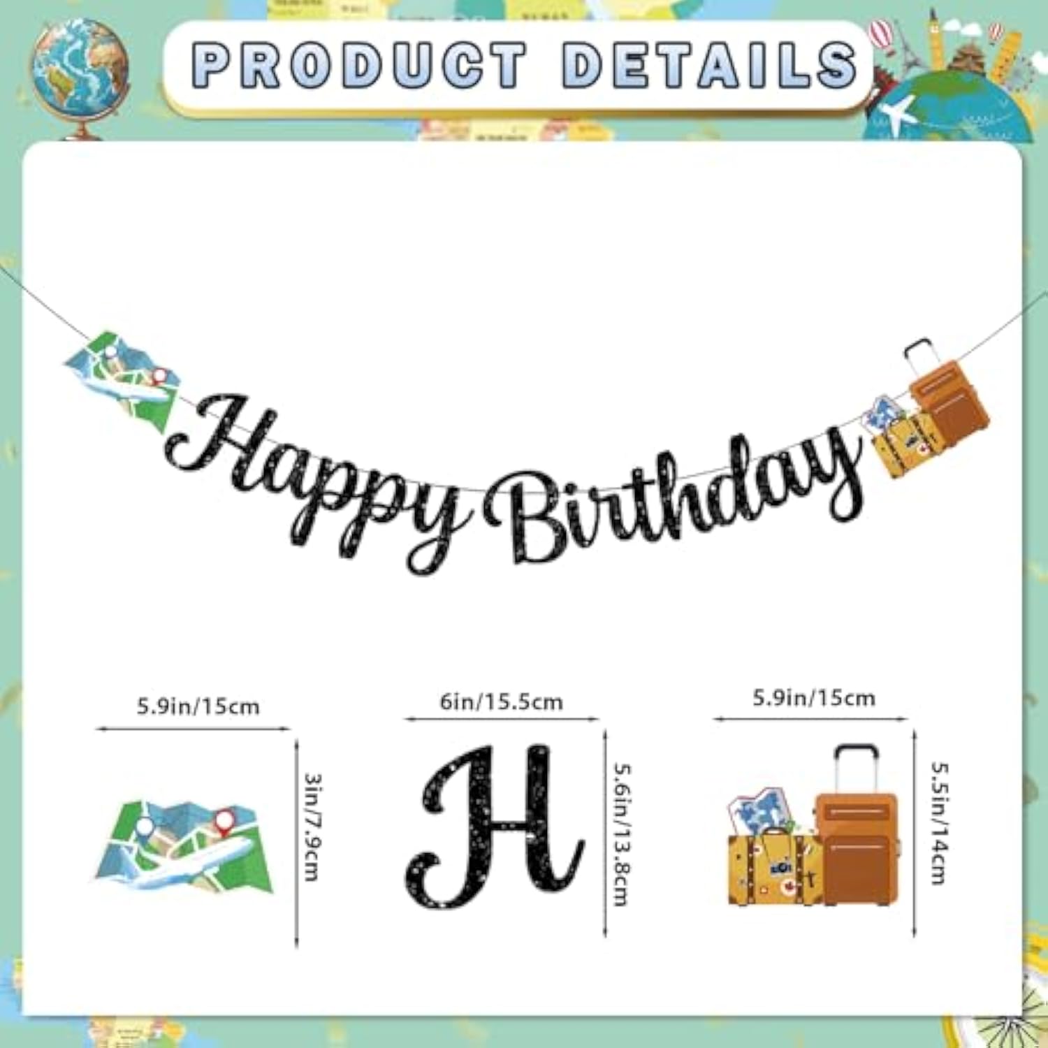 Travel Themed Party Decorations Adventure Time Birthday Decorations Included Happy Birthday Banner Around The World Party Decorations Travel Decorations For Party
