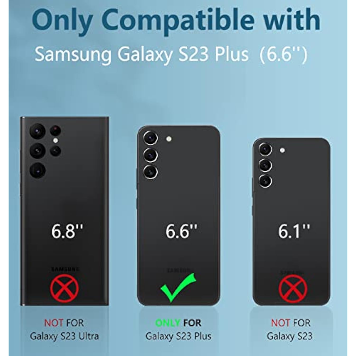 For Samsung Galaxy S23-Plus Case: Heavy Duty Rugged Shockproof Protective Cover With Belt-Clip Holster & Kickstand | Military Grade Protection Phone Case For Galaxy S23 Plus Black