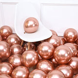 12 Inch Metallic Rose Gold Balloons, 50 Pcs Latex Helium Metallic Balloons For Kid'S Birthday Party, Baby Shower, Wedding, Graduate Party Decorations