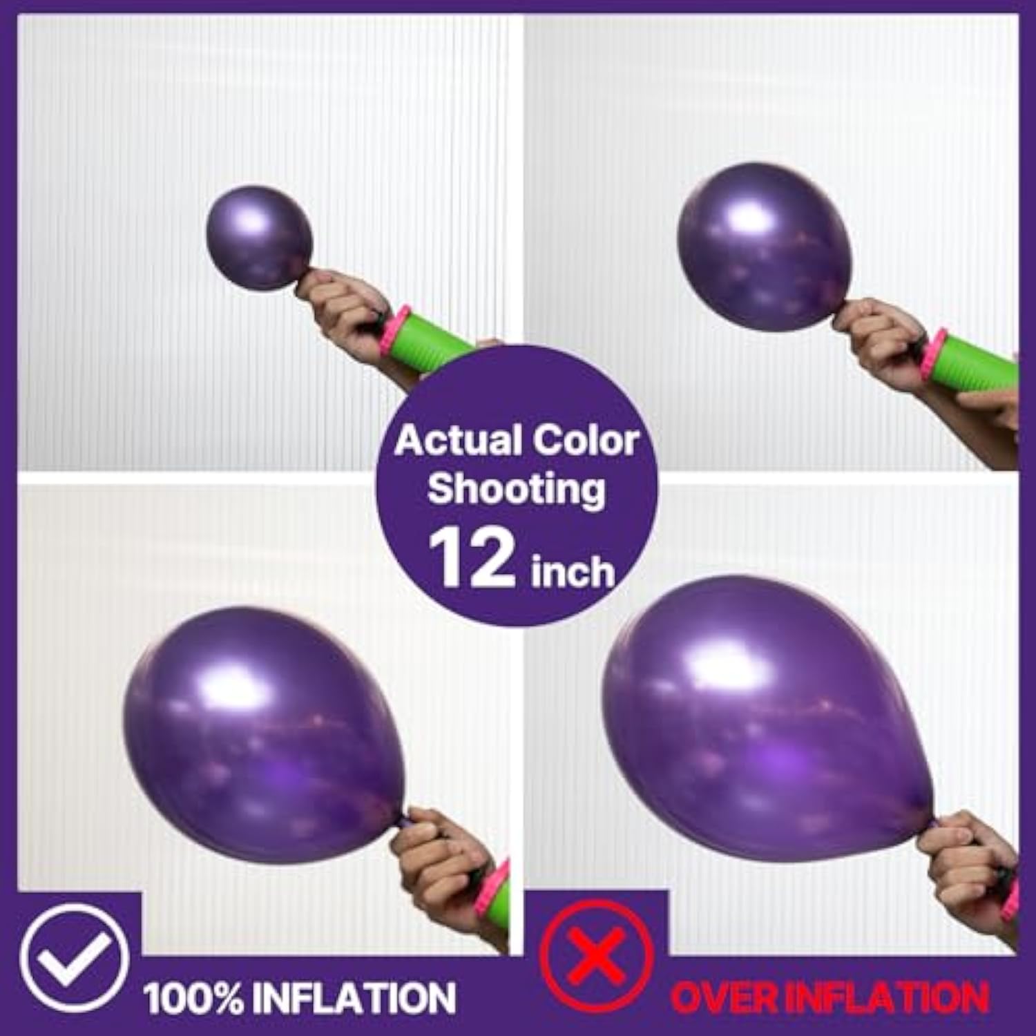 Purple Balloons, 142 Pcs Lilac And Metallic Purple Balloons Different Sizes Pack Of 18 Inch 12 Inch 10 Inch 5 Inch For Balloon Garland Balloon Arch As Birthday Decorations, Party Decorations