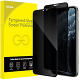 JETech Privacy Full Coverage Screen Protector for iPhone 11 Pro Max/XS Max 6.5-Inch, Anti-Spy Tempered Glass Film, Edge to Edge Protection Case-Friendly, 2-Pack