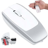 Wireless Bluetooth Mouse With Card Reader (Up To 2Tb) Mini Portable Lightweight Silent Rechargeable Optical Cordless Mice For Pc Laptop Tablet Smartphone Android Windows Girl Boy Gift (Silver)