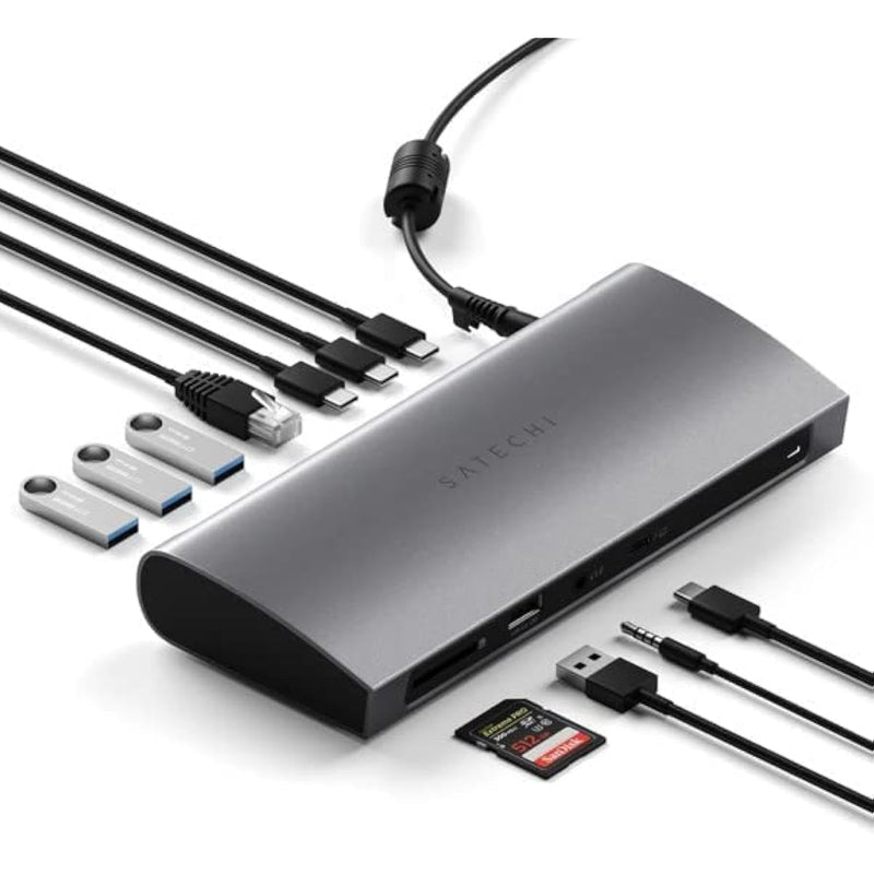 Satechi Thunderbolt 4 Dock - 12-in-1 - Thunderbolt 4 Host Port, 4 Thunderbolt