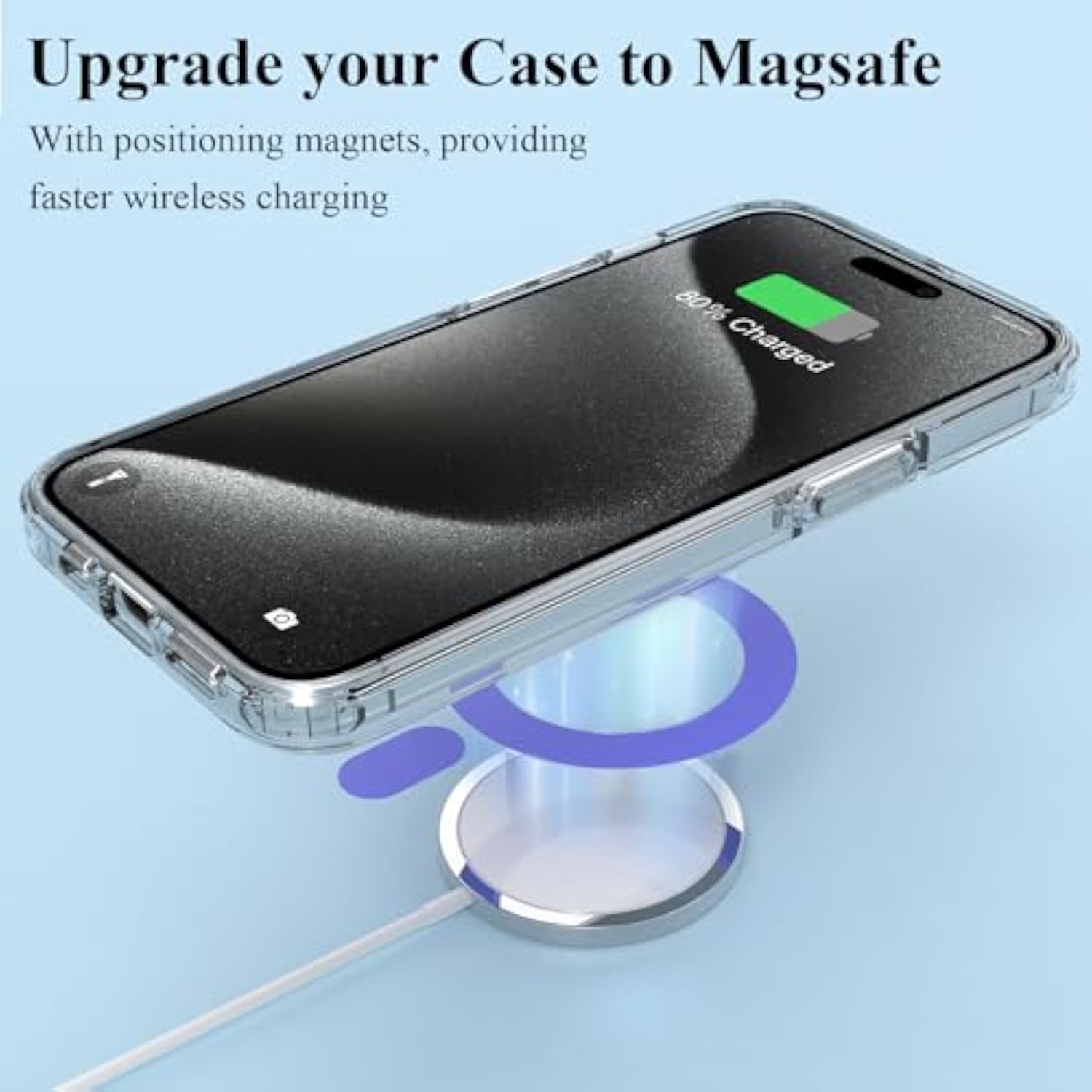 For Magsafe Sticker, 2 Pcs Magnetic Ring For Phone Case, Universal Adapter Ring Compatible With Magsafe Accessories & Wireless Charging For Iphone 17/16/15/14/13/12/11, Galaxy S25/S24 (Purple)