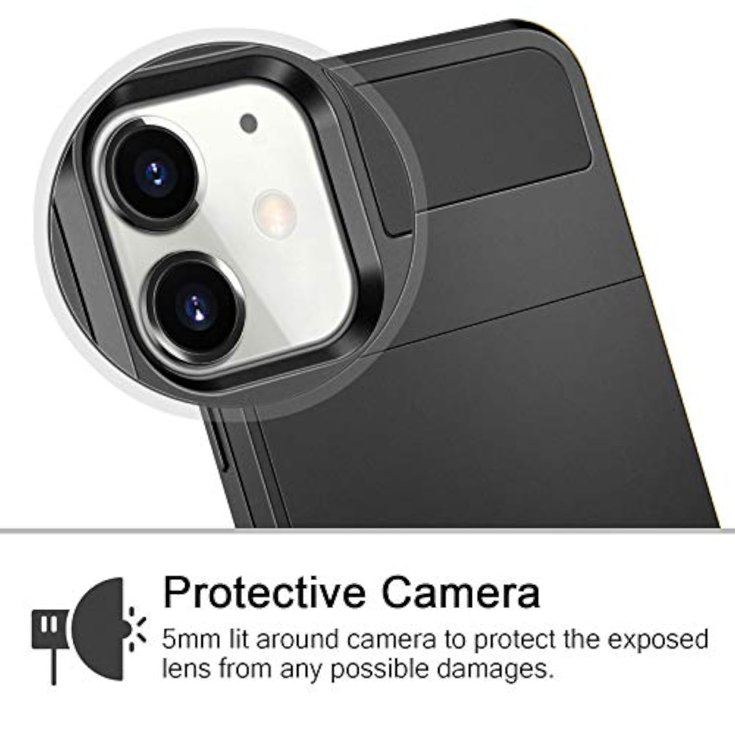 Compatible With Iphone 12 Case 5G Wallet Cover Credit Card Holder Slot Sliding Back Pocket Anti-Scratch Dual Layer Protective Compatible With Iphone 12 5G Black