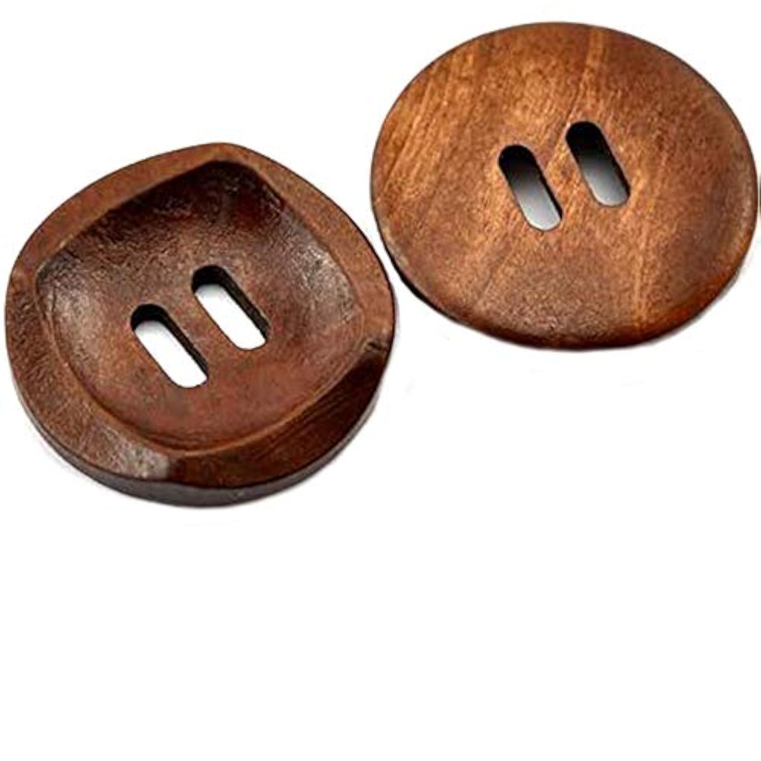 50Pcs/Pack Wood Buttons Natural Horn Shape 2 Hole Scrapbooking Sewing