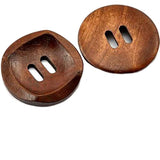 50Pcs/Pack Wood Buttons Natural Horn Shape 2 Hole Scrapbooking Sewing