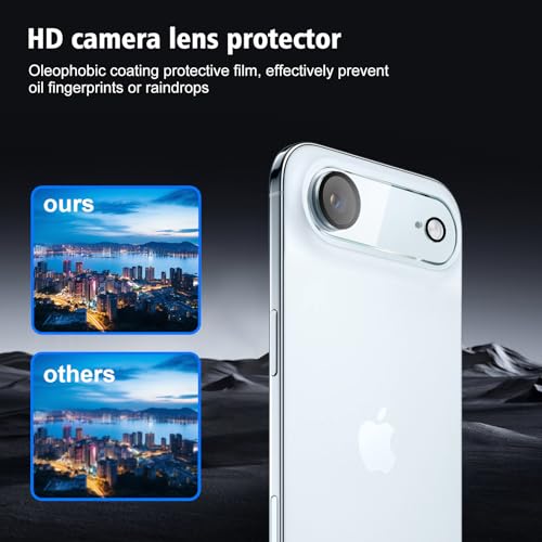2+2 Pack For Iphone 17 Air Privacy Screen Protector With Camera Lens Protector, Anti Spy Tempered Glass Protection Film With Easy Installation Frame, 9H Hardness, Scratch Resistant, Case Friendly