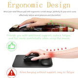 Ergonomic Mouse Pad Wrist Support, Memory Foam Gel Mouse Pad, Pain Relief And Non-Slip Pu Base, Office Pc Computer Wireless Mouse And Desk Wrist Pad, American Flag Art Bald Eagle