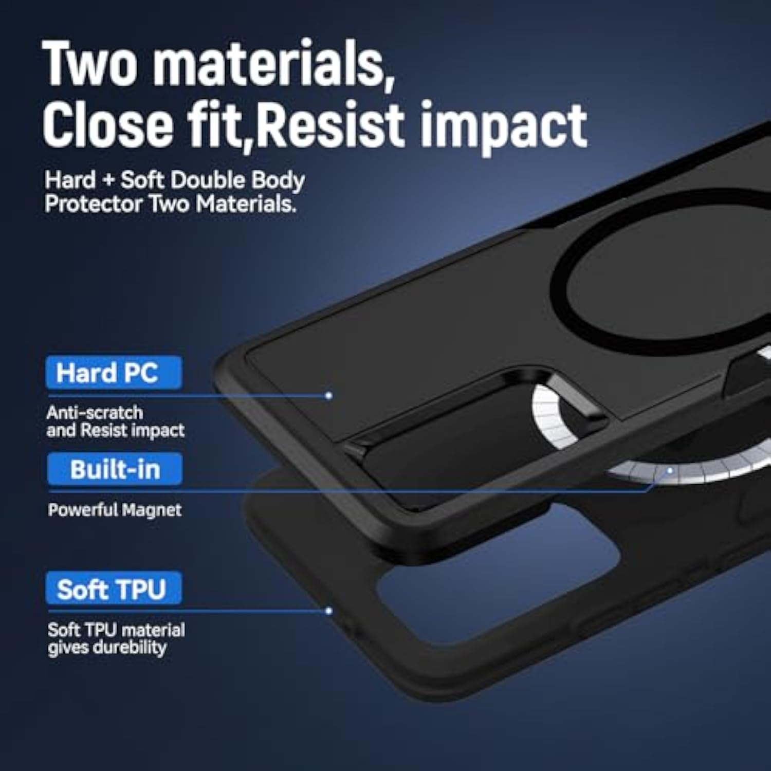 For Samsung Galaxy S20 Plus Case,[Compatible With Magsafe] [Military Grade Drop Tested] Shockproof Magnetic Tough Rugged Protective Phone Case -6.7 Inch (Black)