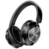 Noise Cancelling Over Ear Wireless Bluetooth Headphones With Microphone, 65H Playtime, Clear Calls, Comfort Fit For Travel (Beige)