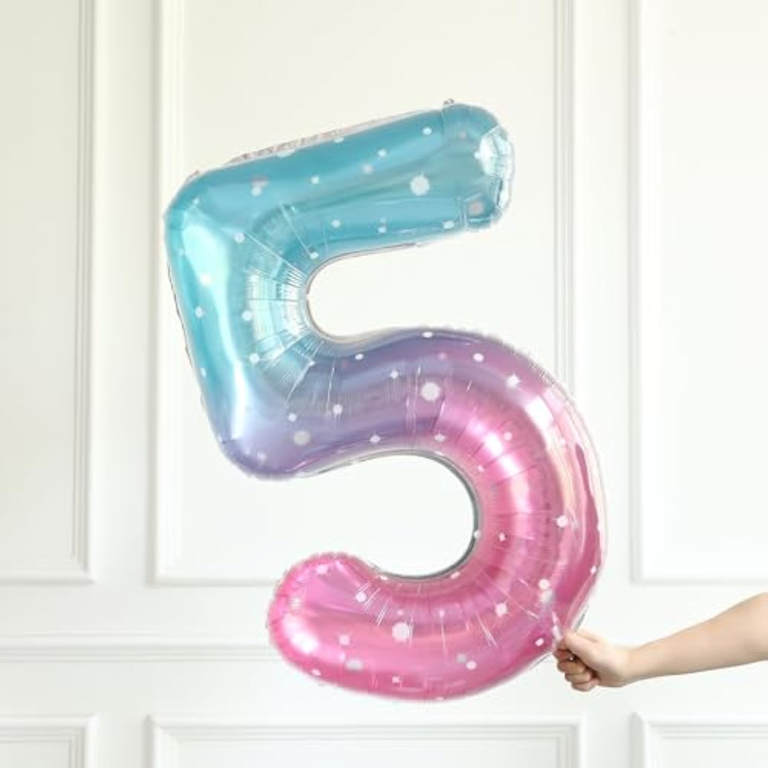 Mermaid 5Th Birthday Party Decorations Includes Happy Birthday Party Banner, Purple Pink Green Mermaid Tail Balloons Kit For Girls Women Baby Shower Supplies