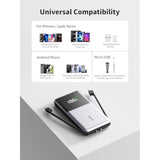 Portable Charger With Built In Cables 10000Mah, Power Bank For Iphone With Wall Plug, Travel Essential 22.5W Usb C Fast Charging Compact Battery Pack For Iphone16/15/14, Samsung, Ipad, Etc