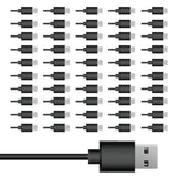 Usb C Cable 50 Pack 0.5Ft Usb 2.0 Cables,Bulk Type C Charging Cords Black