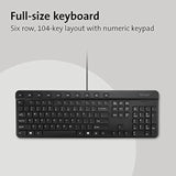 Kensington Simple Solutions Wired Keyboard TAA-Compliant (K55113US), Black